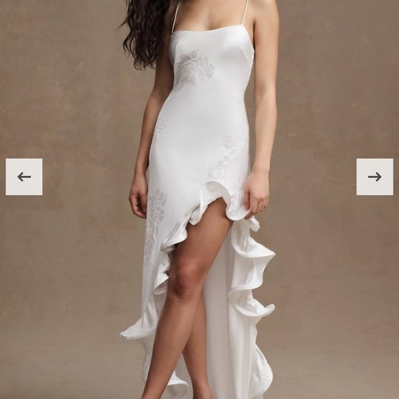 Ronny Kobo Valencia Flounce-Hem High-Low Gown - Picture 2 of 9